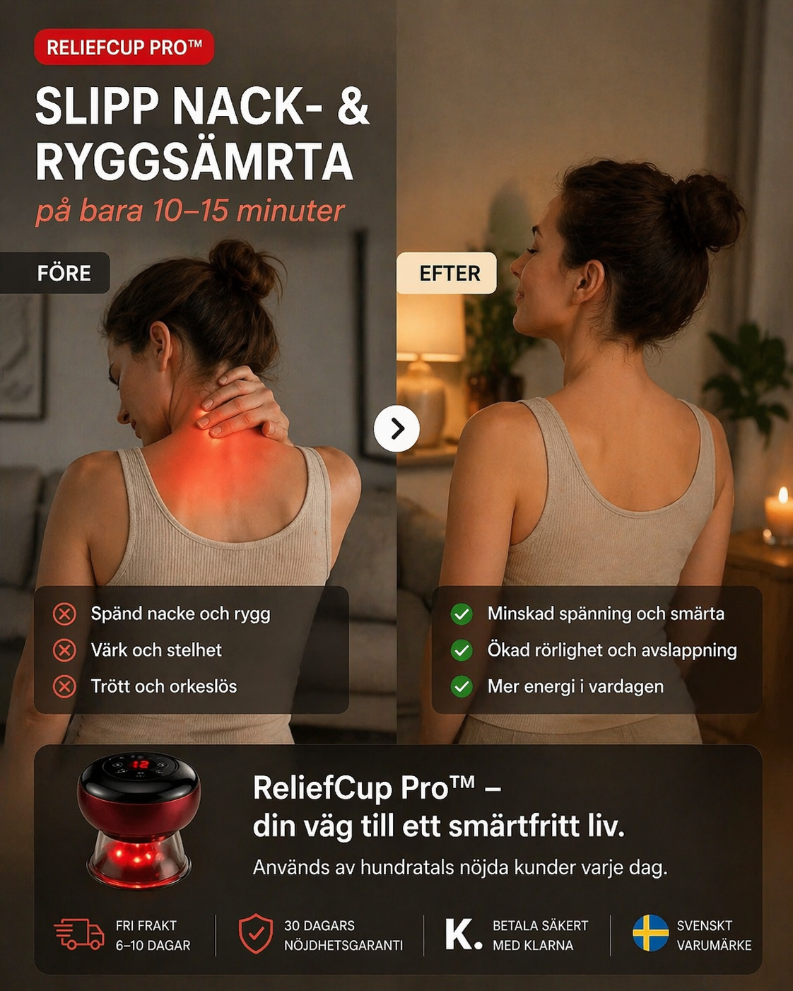 ReliefCup Pro™ – Trött på stel nacke och rygg som aldrig riktigt släpper?