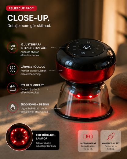 ReliefCup Pro™ – Trött på stel nacke och rygg som aldrig riktigt släpper?